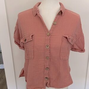 Free People Linen Button Down